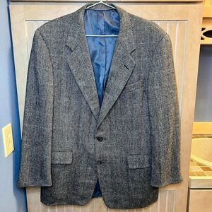 Hickey Freeman 100% Wool Herringbone Luxury Blazer Suit Coat 42 or 44 Regular